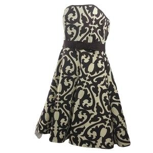 B Smart Strapless Cream Tulle Trim Party Homecoming Dance Dress Boning Size 3/4